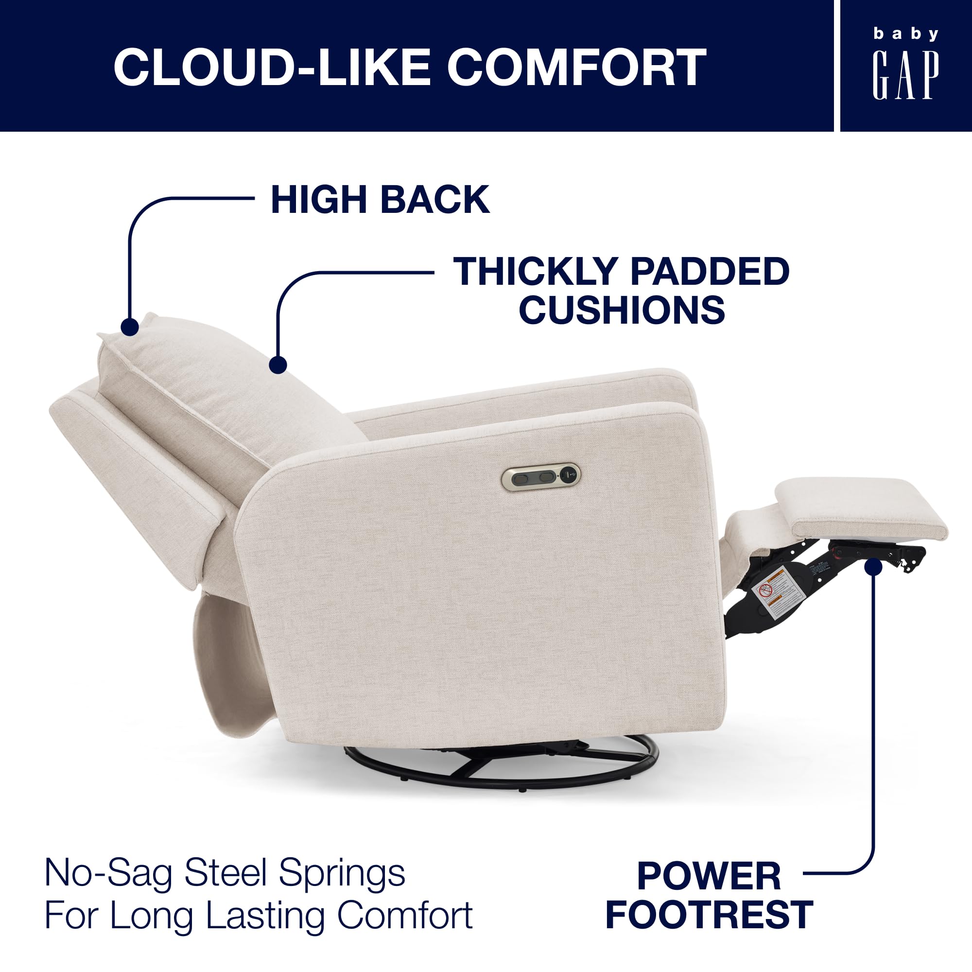 Power Recliner with USB Charging