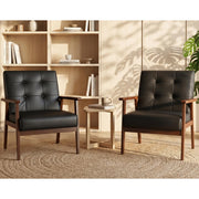 Black Leather Accent Chair