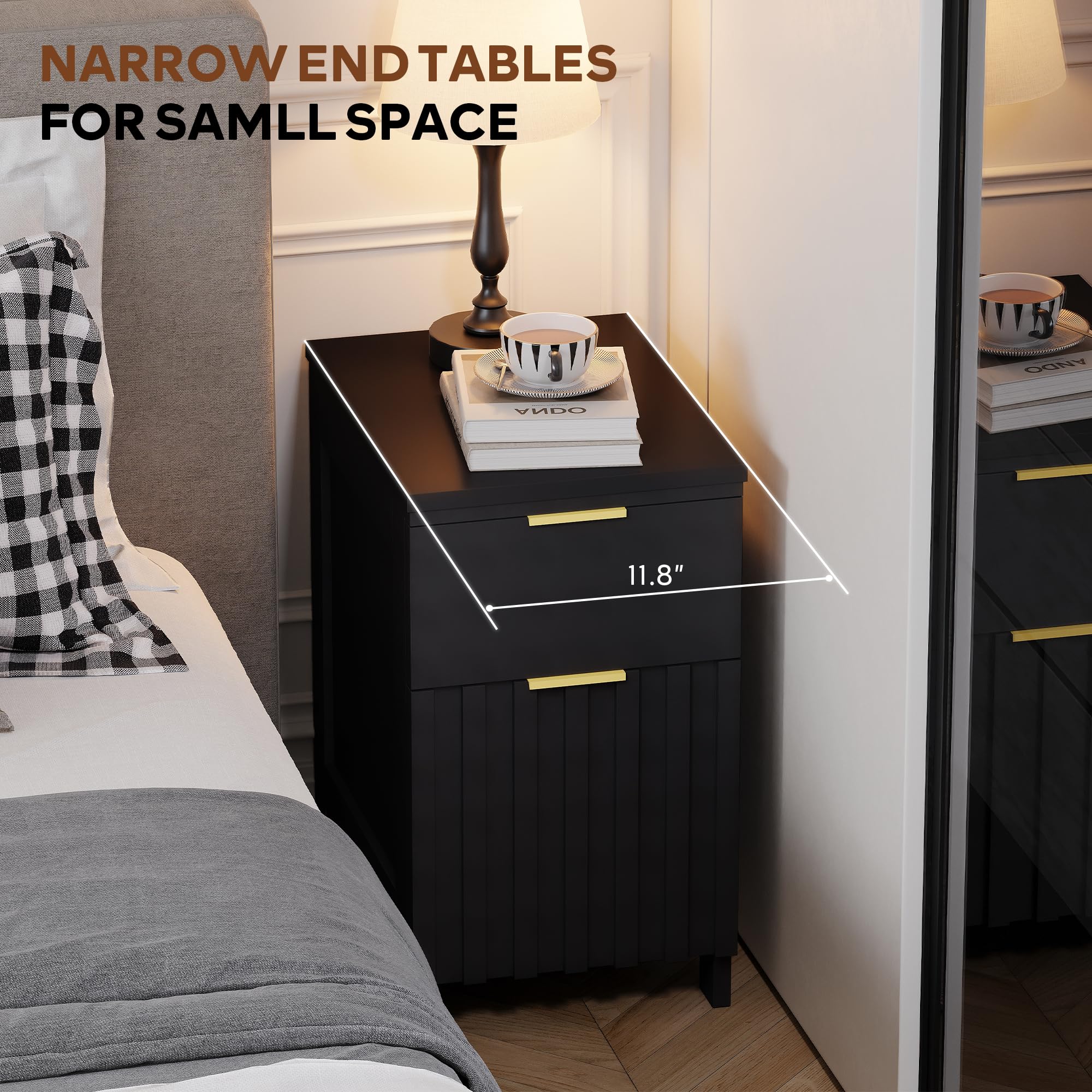 Fluted 3-Piece Bedroom Set – Dresser & 2 Nightstands