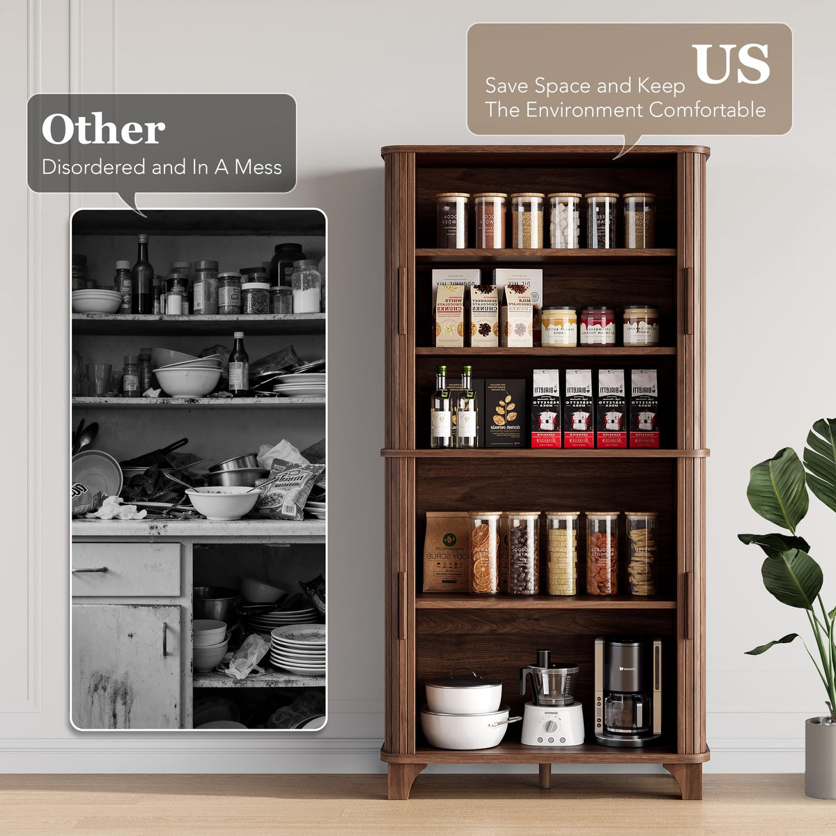 Sliding Door Pantry Cabinet