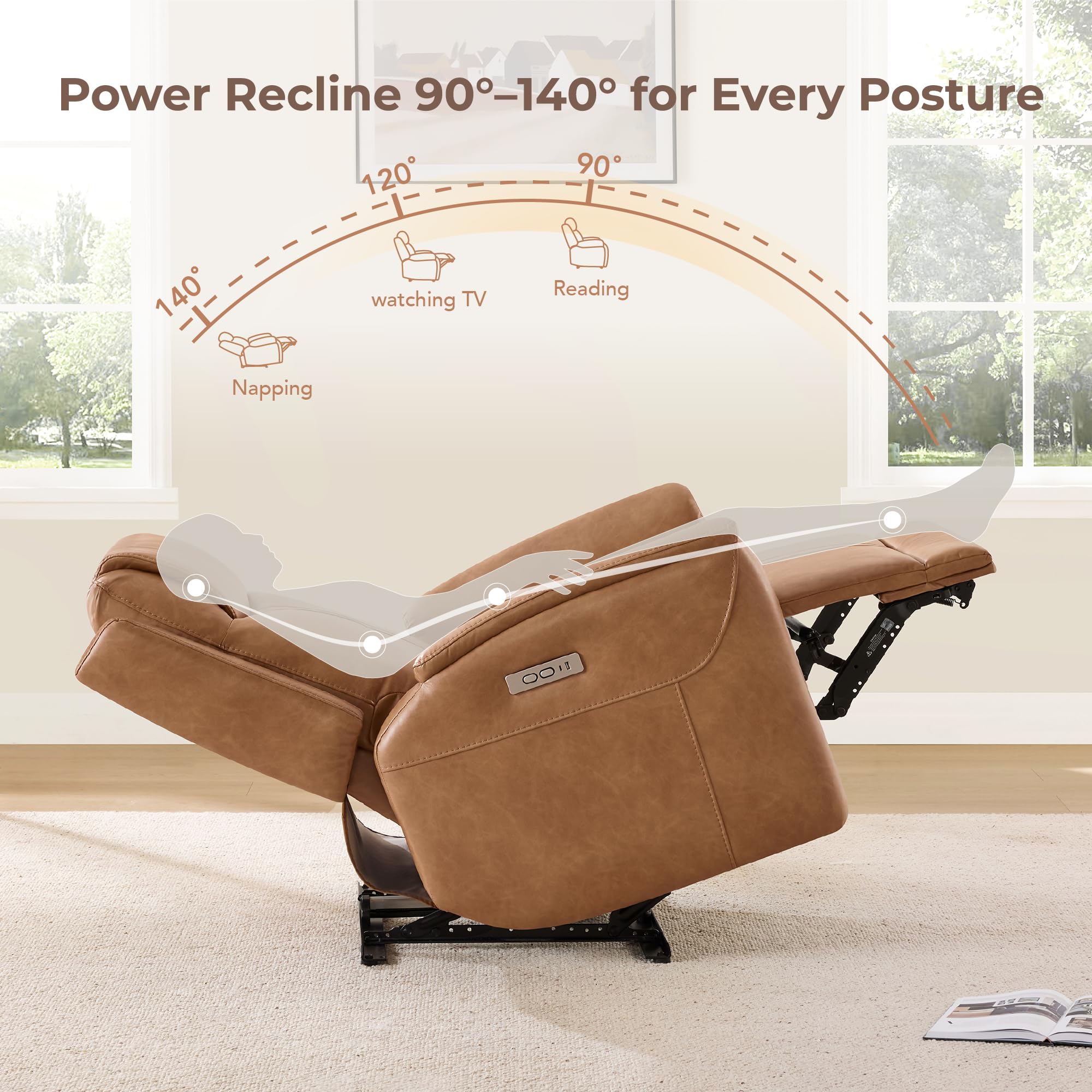 Power Zero-Gravity Recliner with USB & Type-C Charging