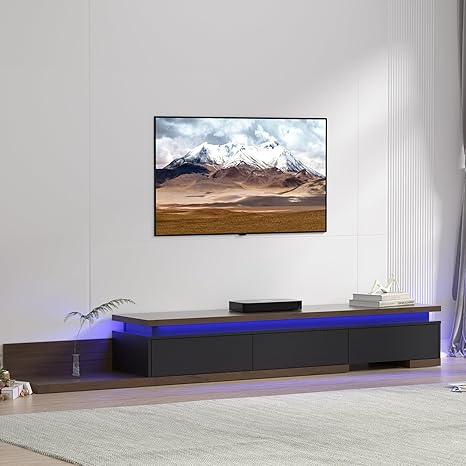 Extendable TV Stand with LED Lights