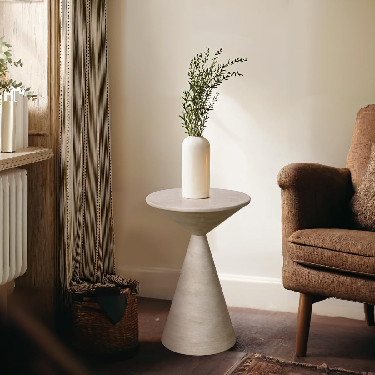 Round Metal Drink Table