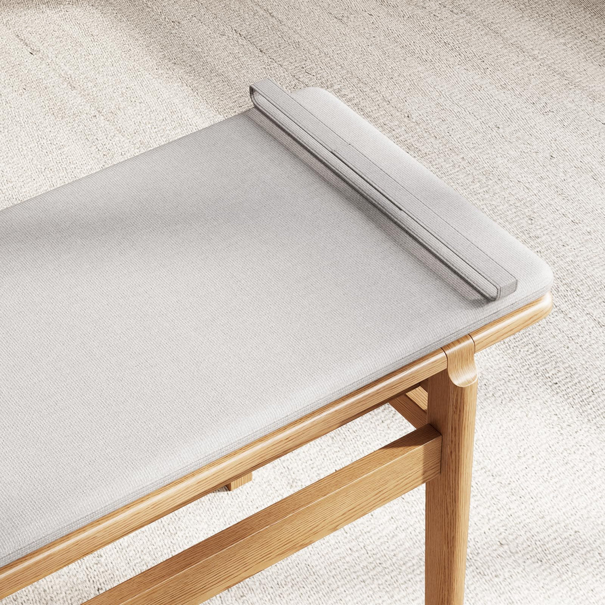 Upholstered Solid Wood Bench