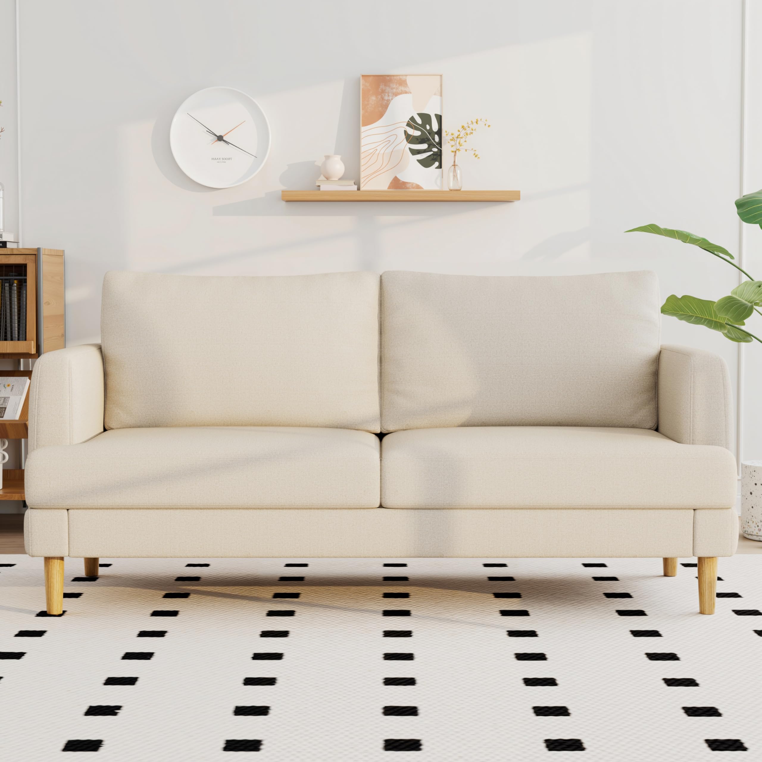 70" Deep Seat Loveseat Sofa with USB-C Ports