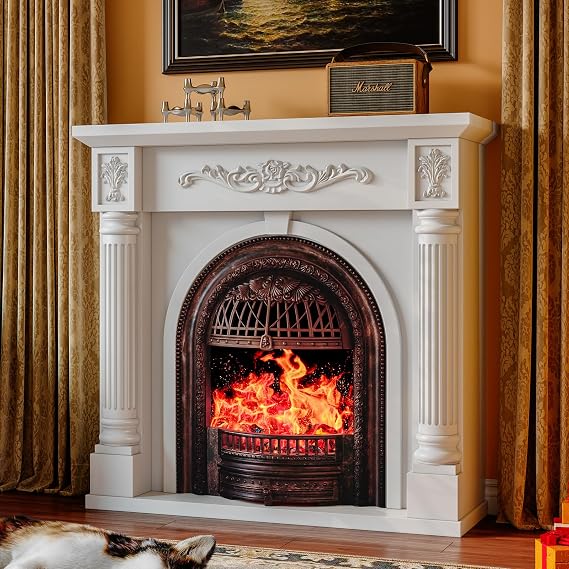 Roman Column Electric Fireplace