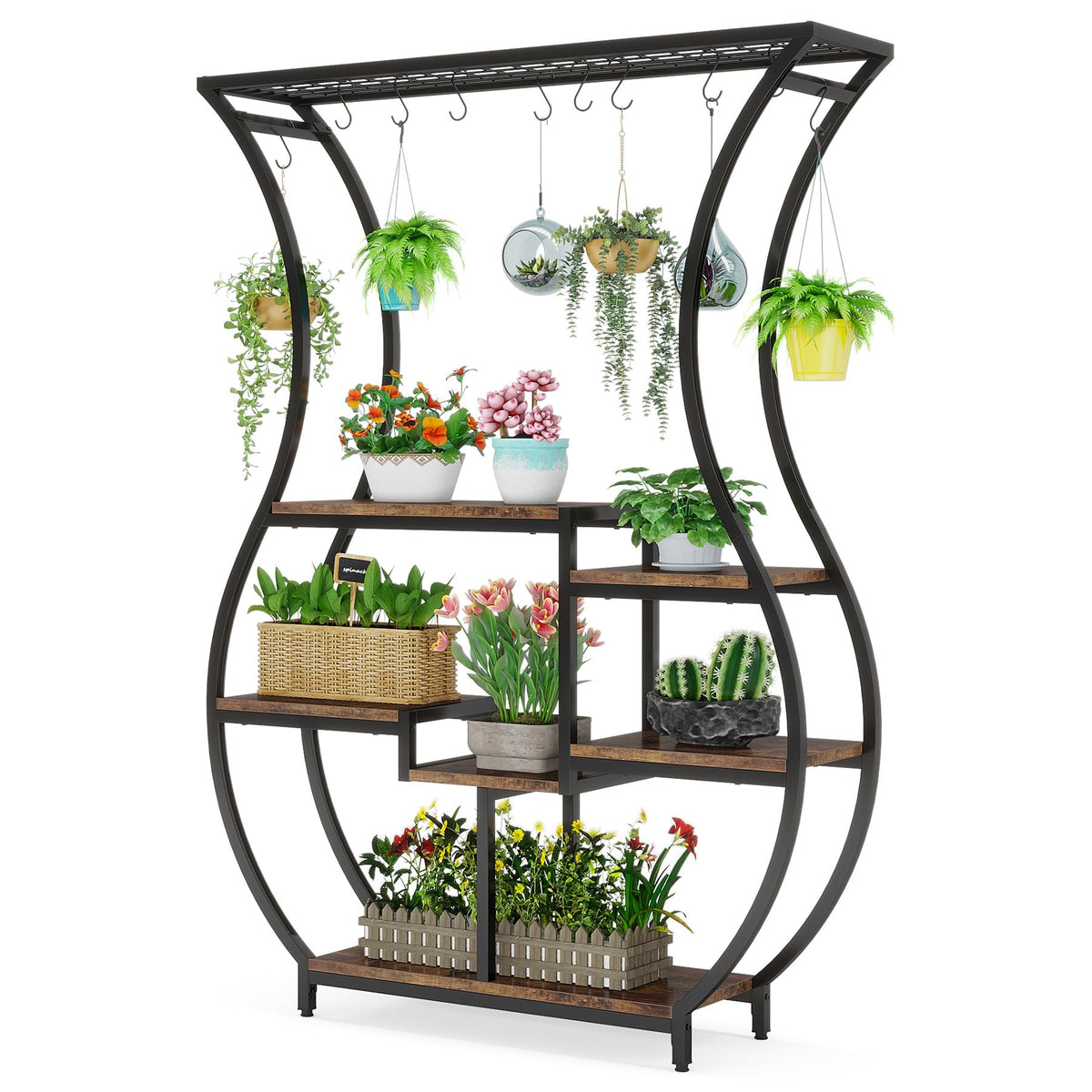 6-Tier Vase-Shaped Plant Stand