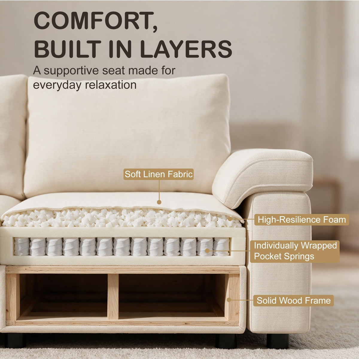 Modular Storage Sectional Sofa