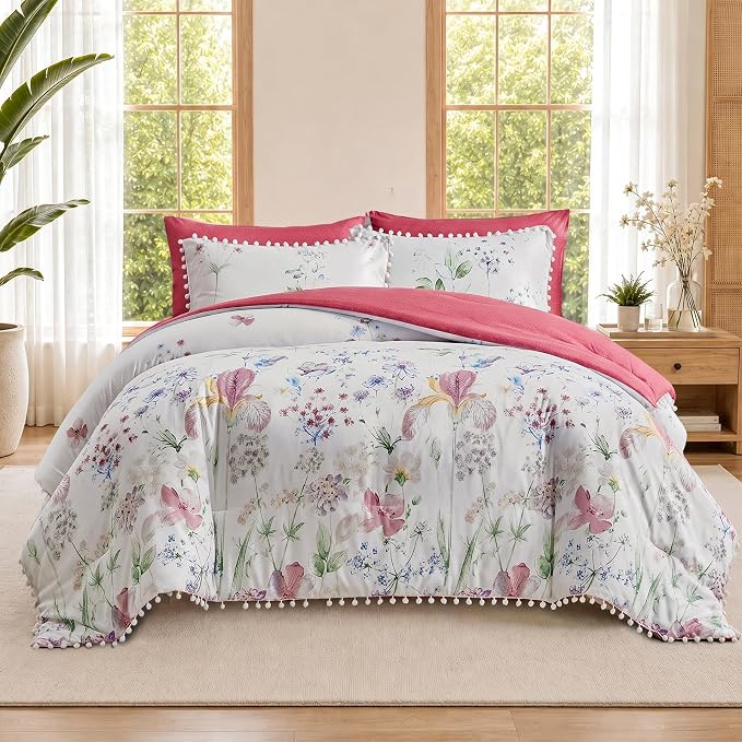 King Floral Comforter Set, 7-Piece
