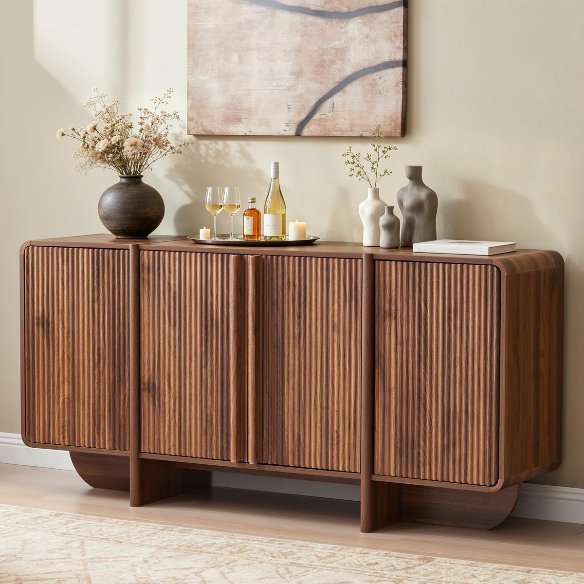 Fluted 4-Door Sideboard
