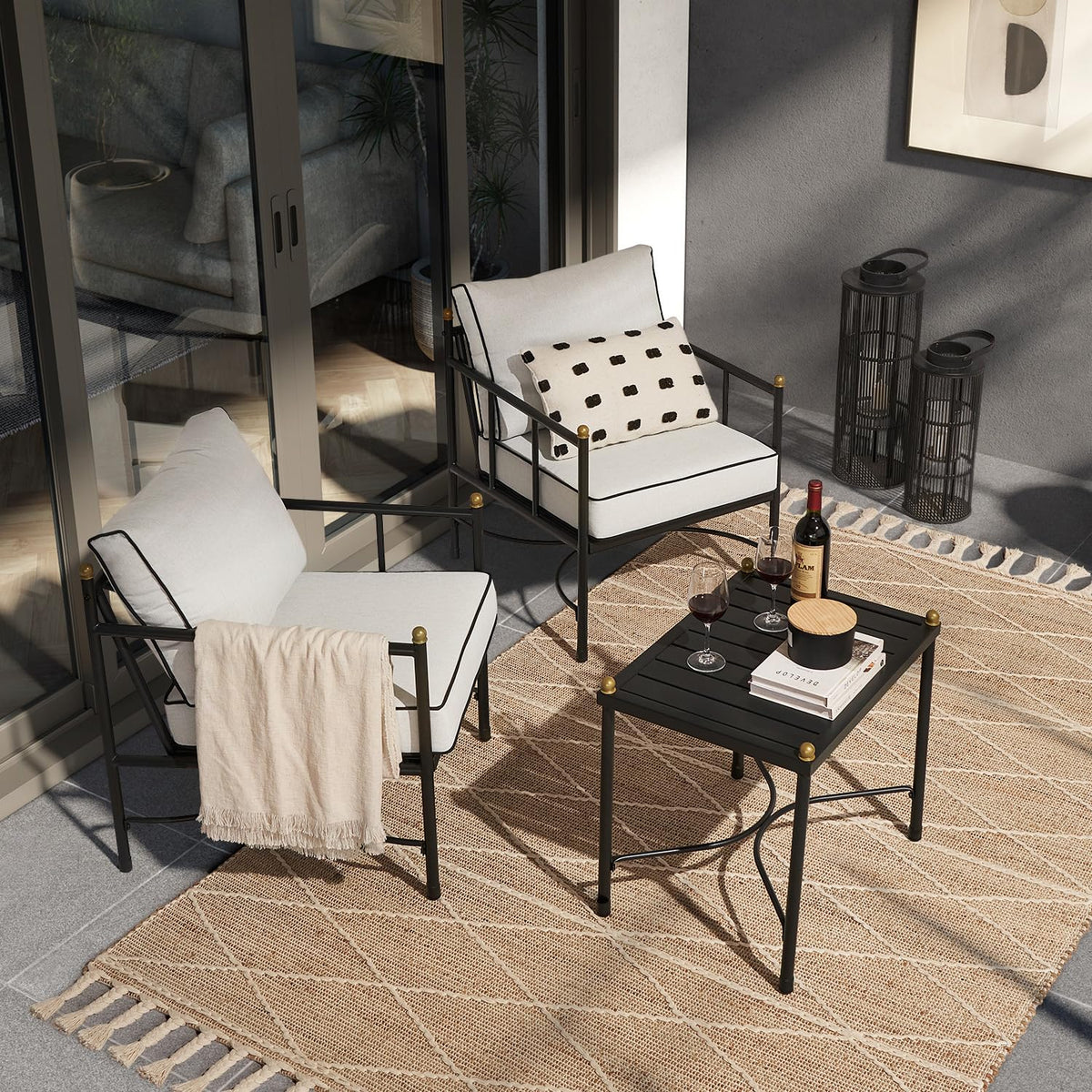 mopio Odelia Conversation Set, Coffee Table (3 Piece)