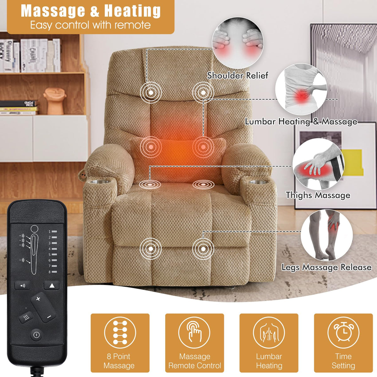 Dual Motor Power Lift Recliner