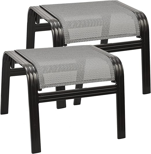 Outdoor Patio Ottomans Set of 2