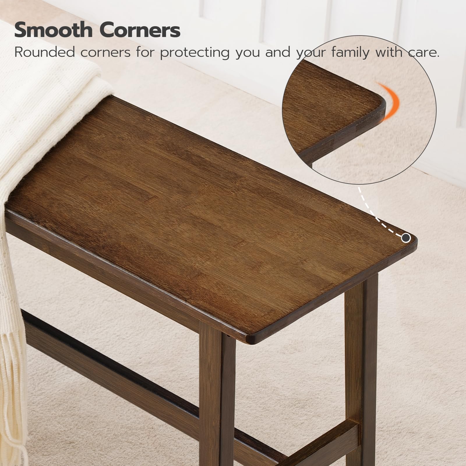 Bamboo Dining Bench – Farmhouse Style