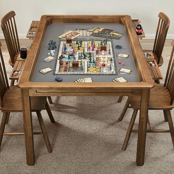 Board Game Table with Removable Top