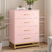 Pink 4-Drawer Dresser