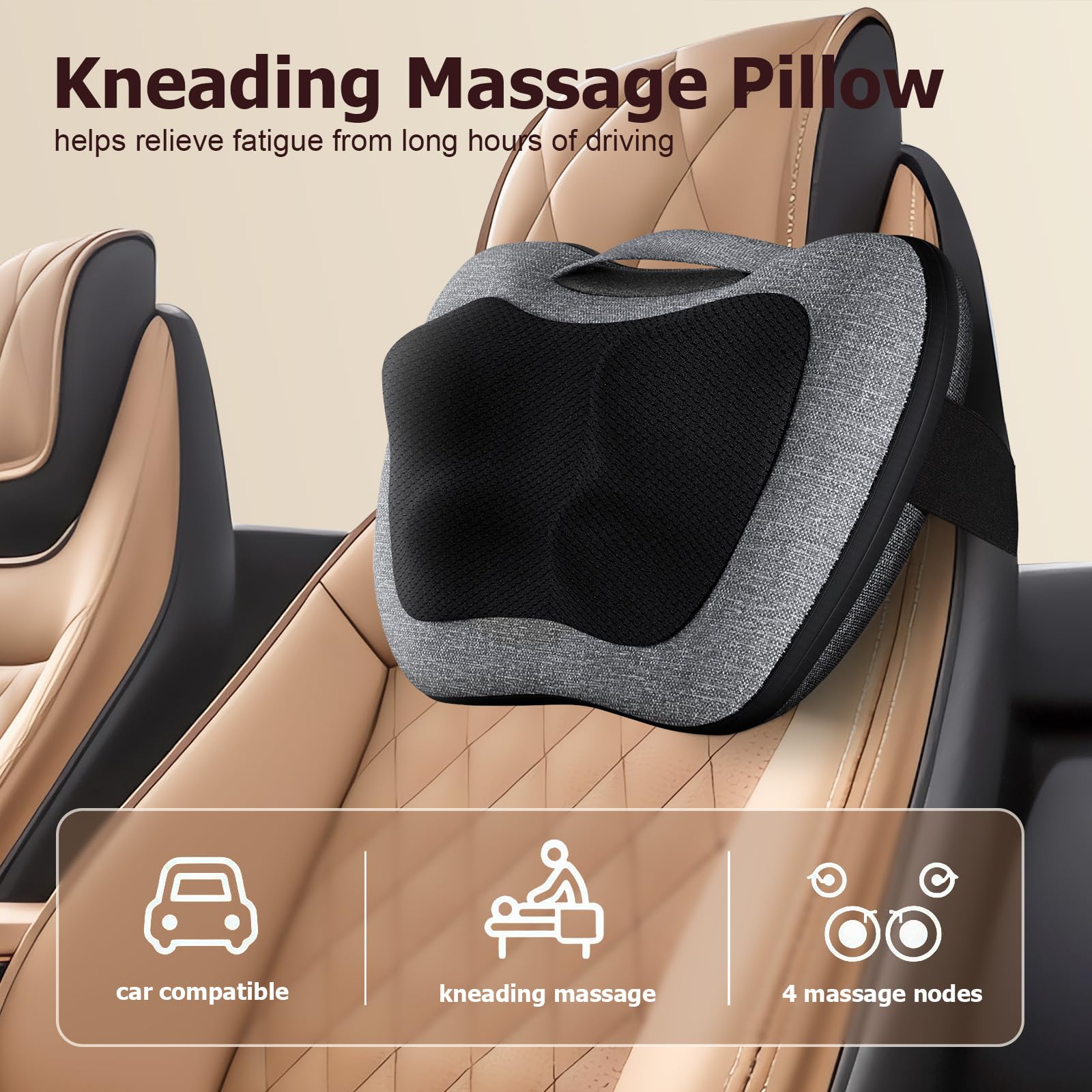 VIKTOR JURGEN Fathers Day Dad Gifts, Shiatsu Back Massager with Heat – Deep Tissue Massage for Neck, Shoulder, Back Pain Relief, Electric Kneading 3D Massage Pillow Gifts for Men Women Mom, Christmas