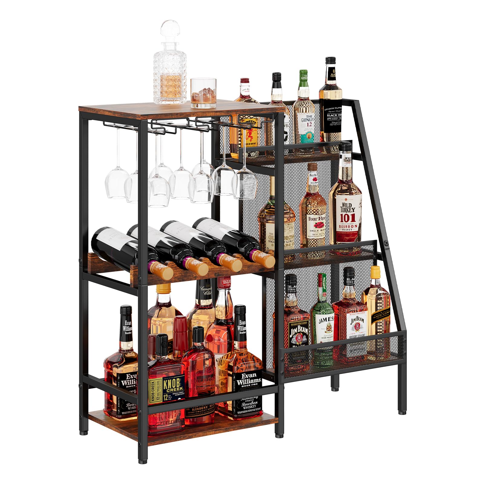 Wine Rack with Mini Bar Table
