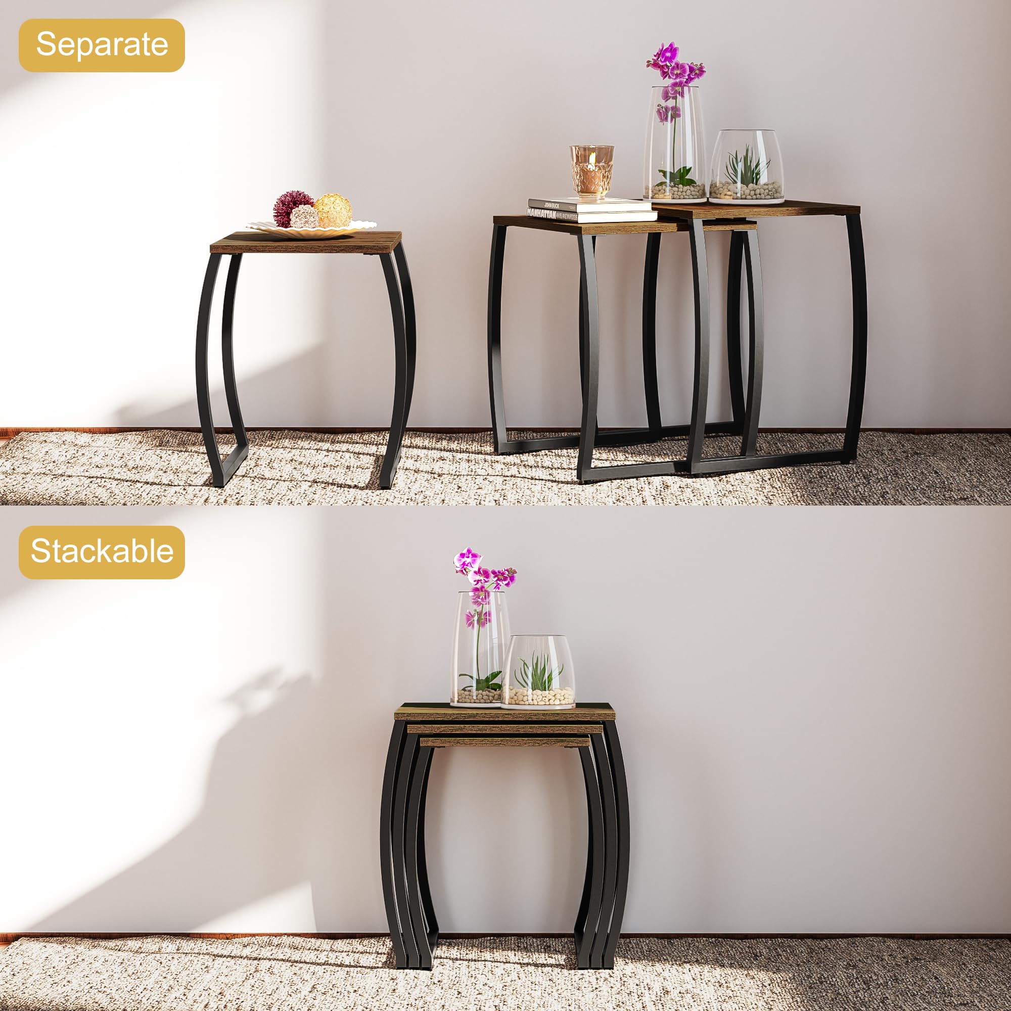 Nesting Side Tables Set of 3