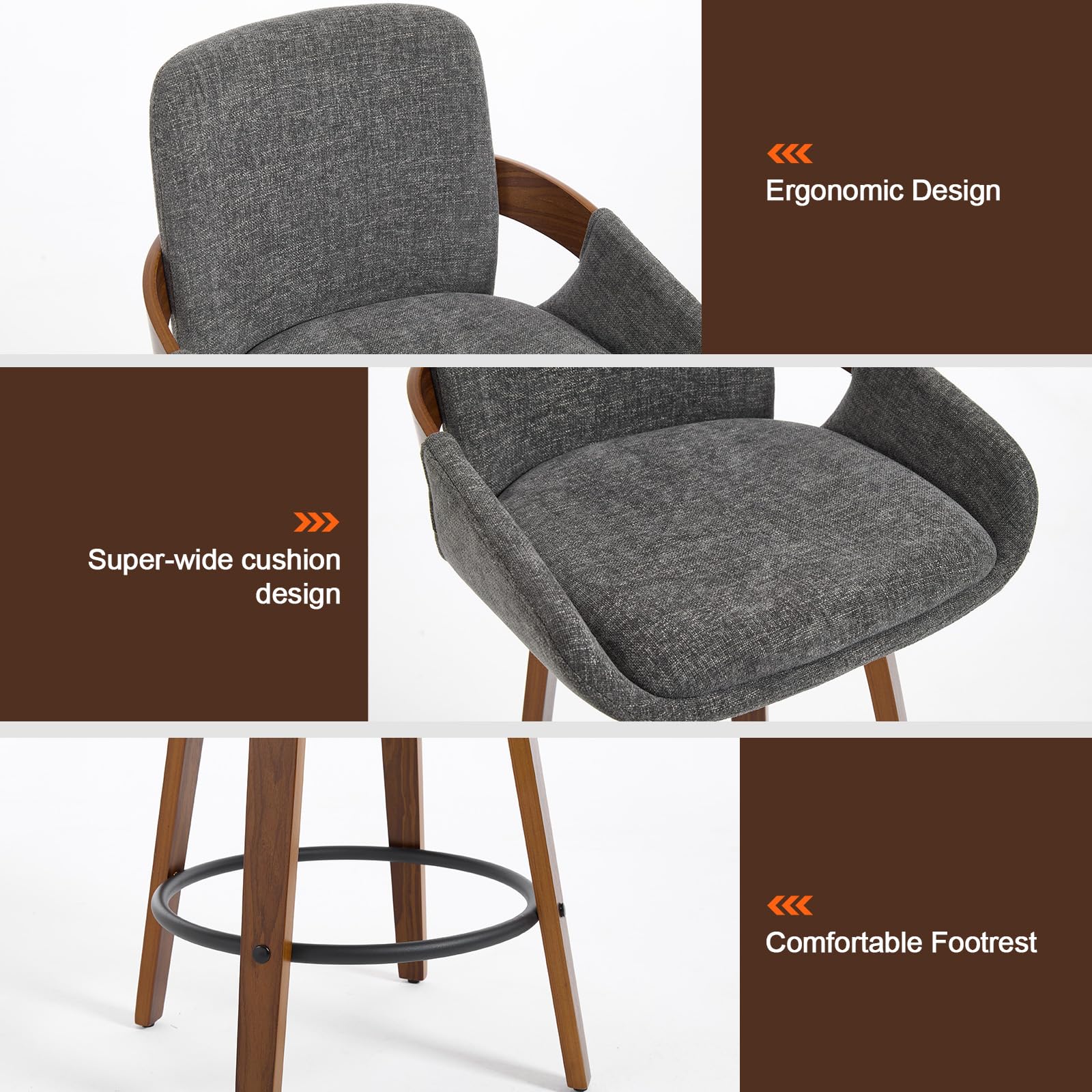 Counter Height Swivel Bar Stools Set of 2