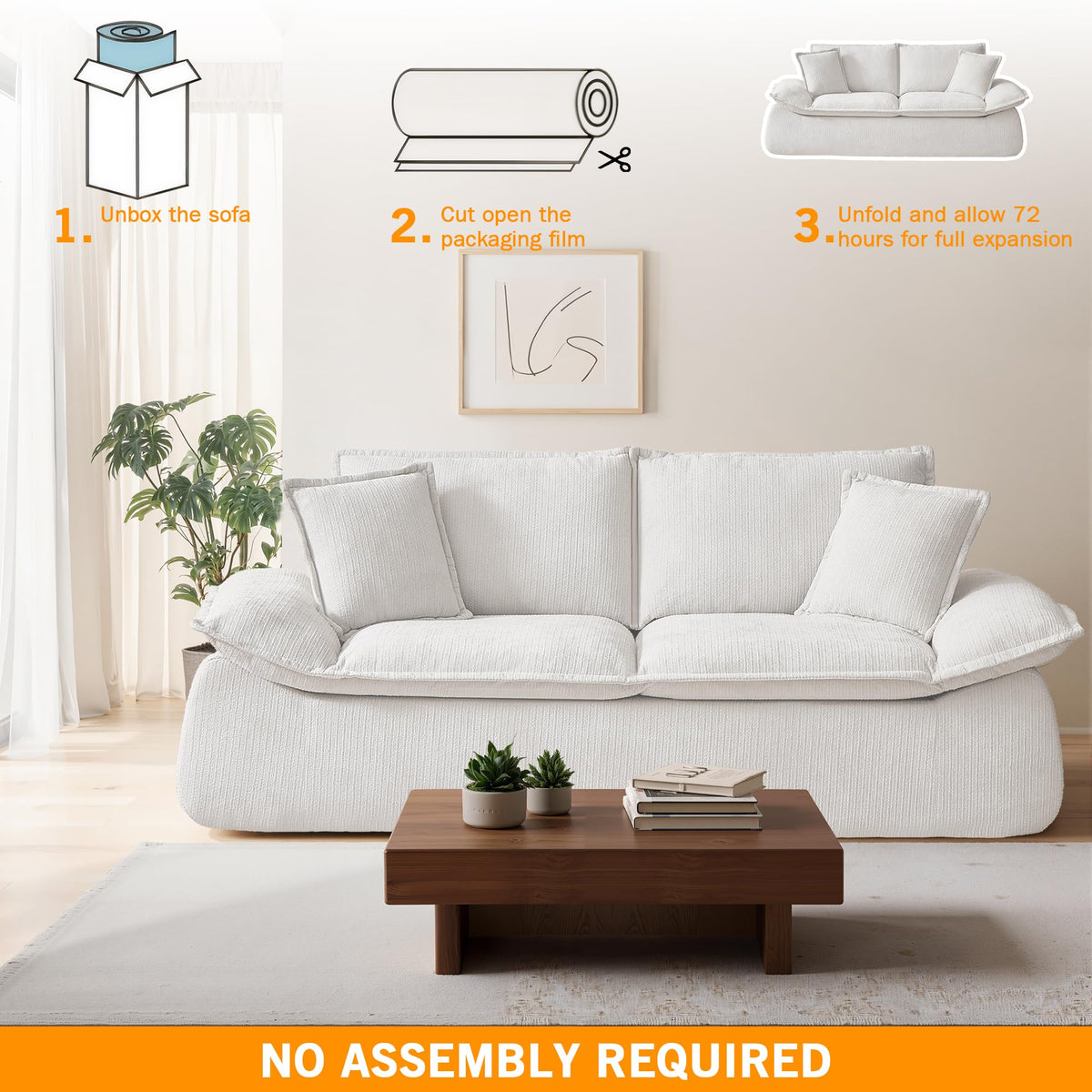 Chenille Boneless Loveseat
