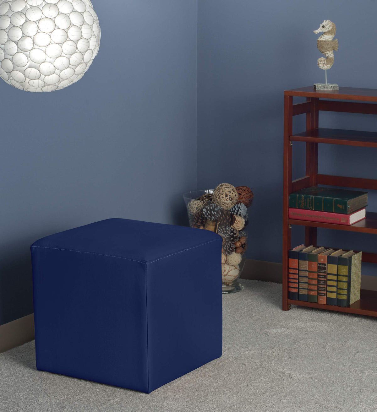 Square Vinyl Ottoman
