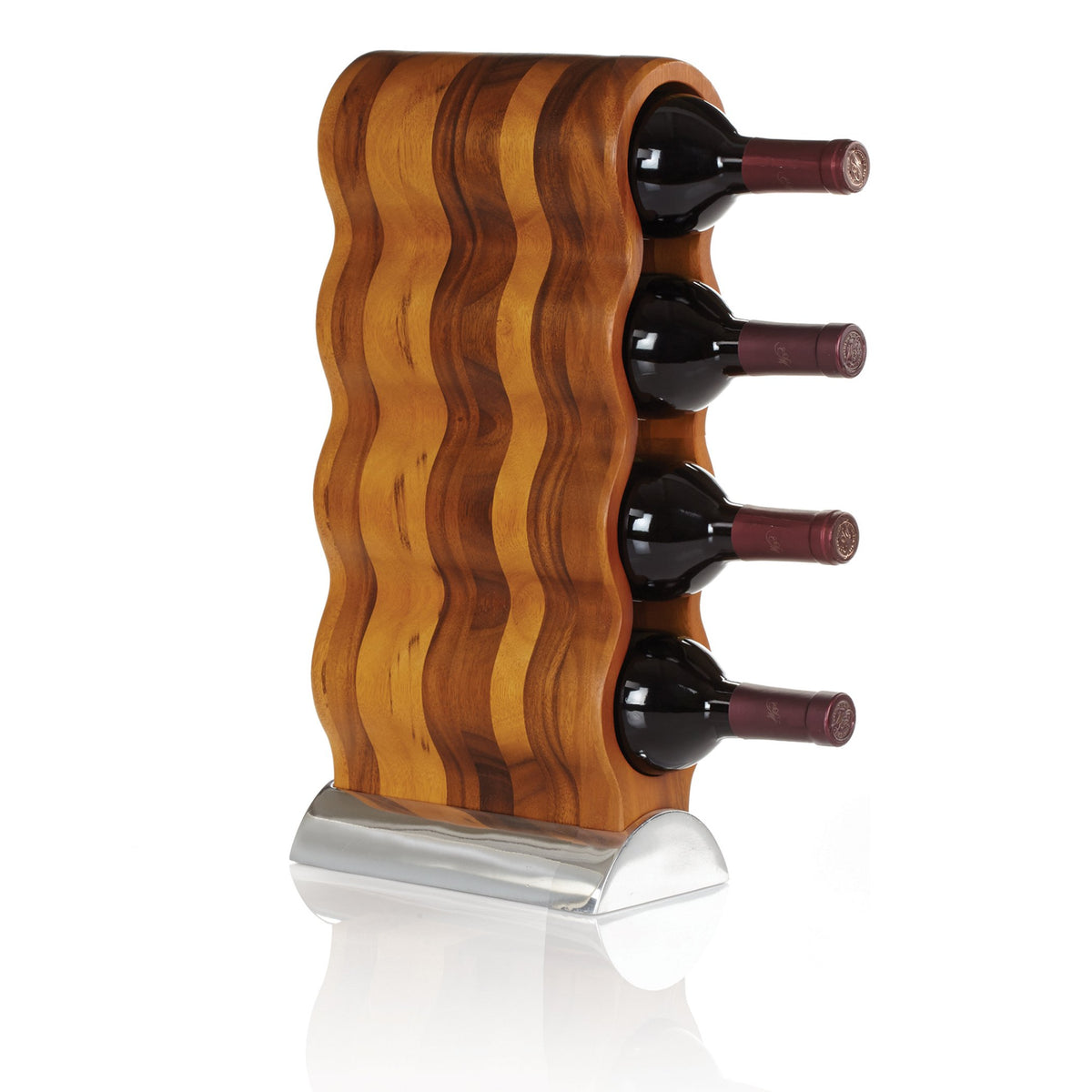 nambe Curvo Wine Rack, 4 Bottle Holder