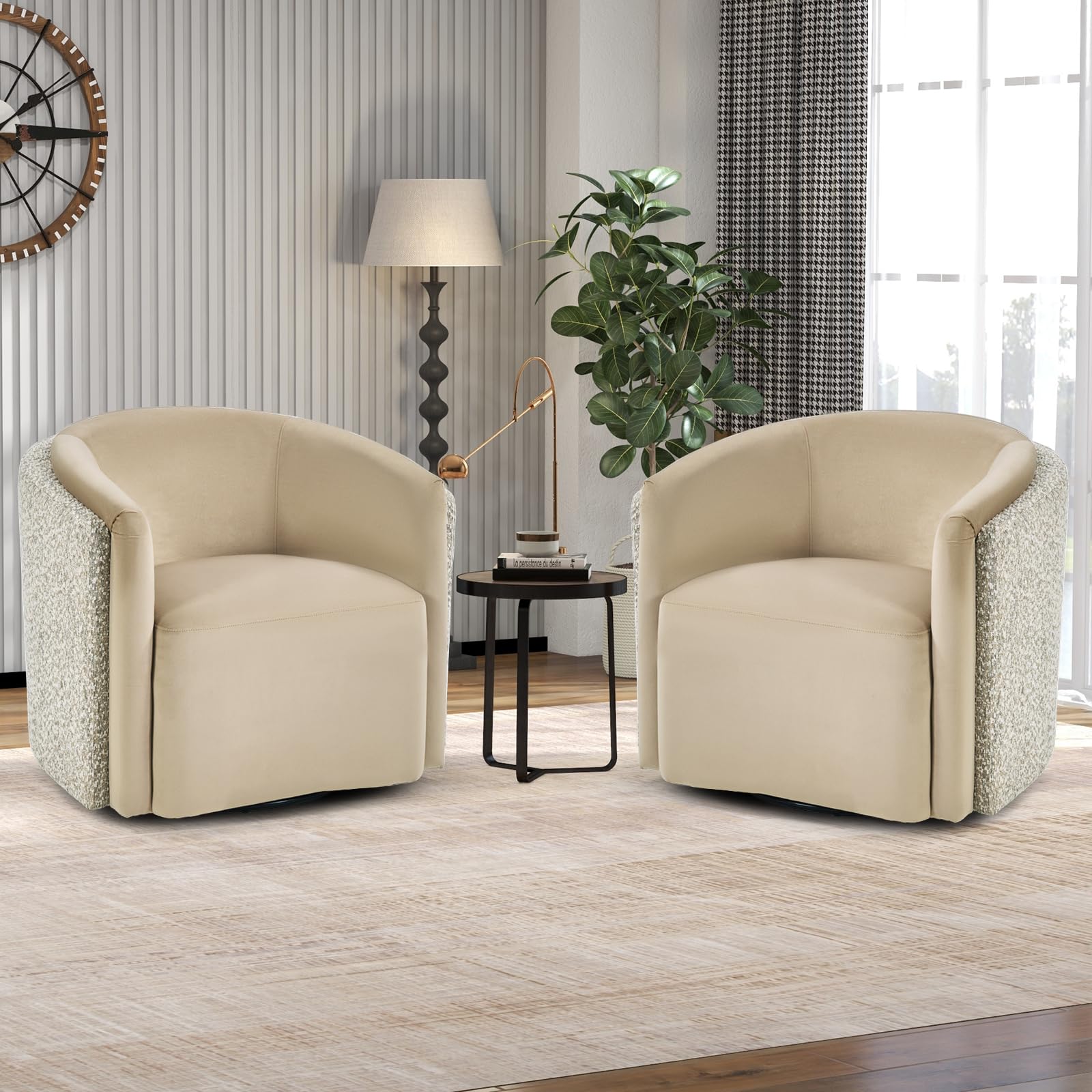 360° Swivel Barrel Accent Chair