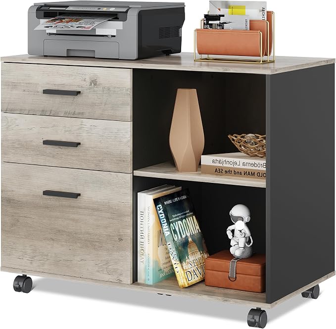 3-Drawer Mobile File Cabinet