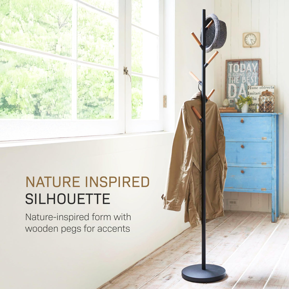 Black Freestanding Coat Rack