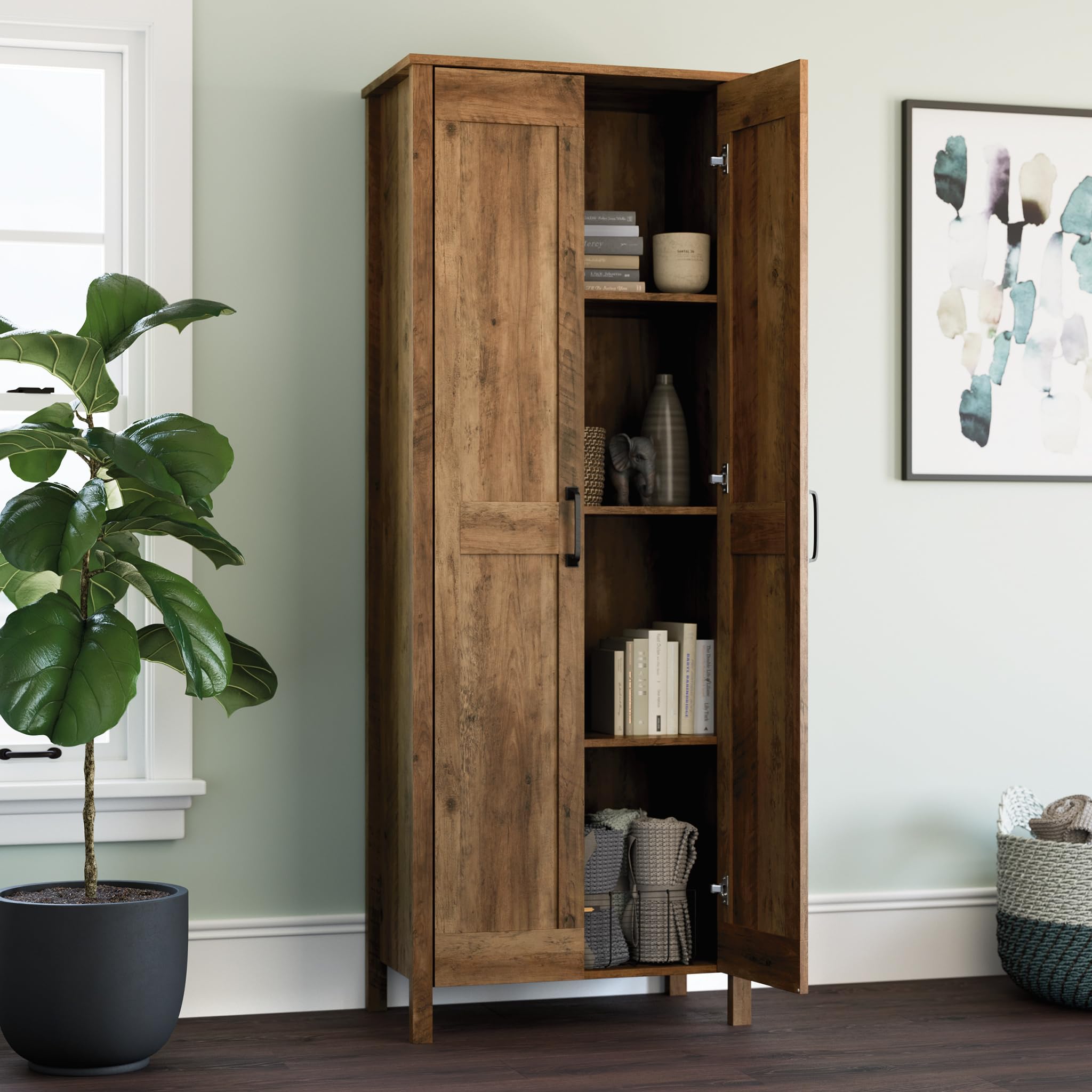 Sauder Miscellaneous Storage Cabinet, Rural Pine Finish