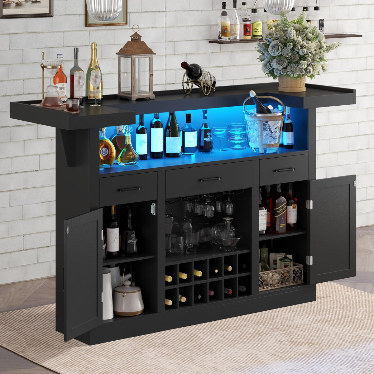 LED Wine Bar Cabinet