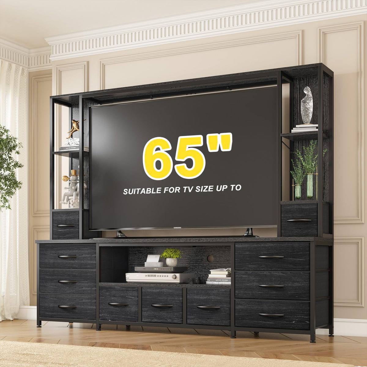 LED TV Stand with 11 Drawers