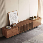 NessCarsti Mid Century Modern TV Stand for 80+ Inch TVs, 94.48" Walnut Console with Ample Storage – Stylish Entertainment Center for Living Room or Bedroom