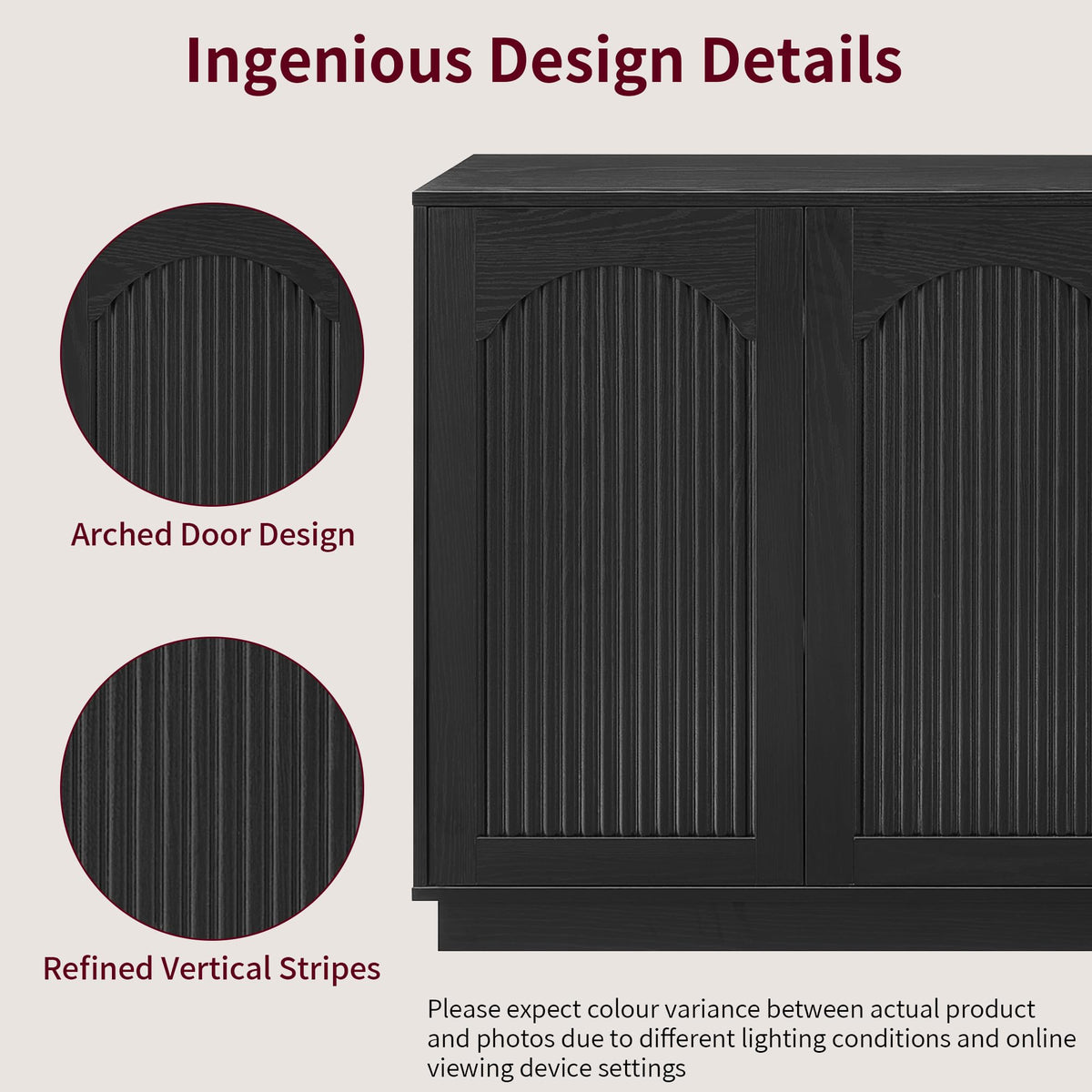 Fluted Sideboard Cabinet