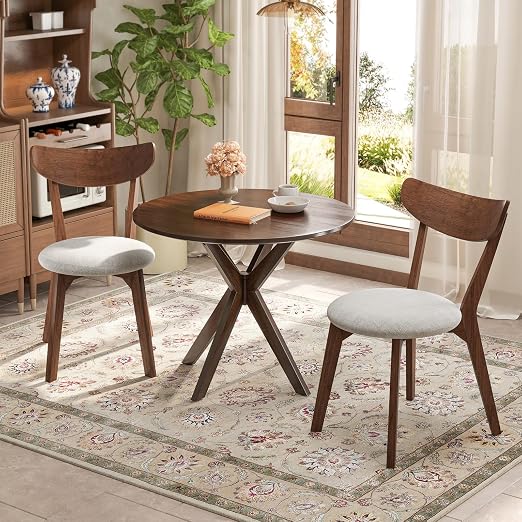 Wood Dining Table Set for Two
