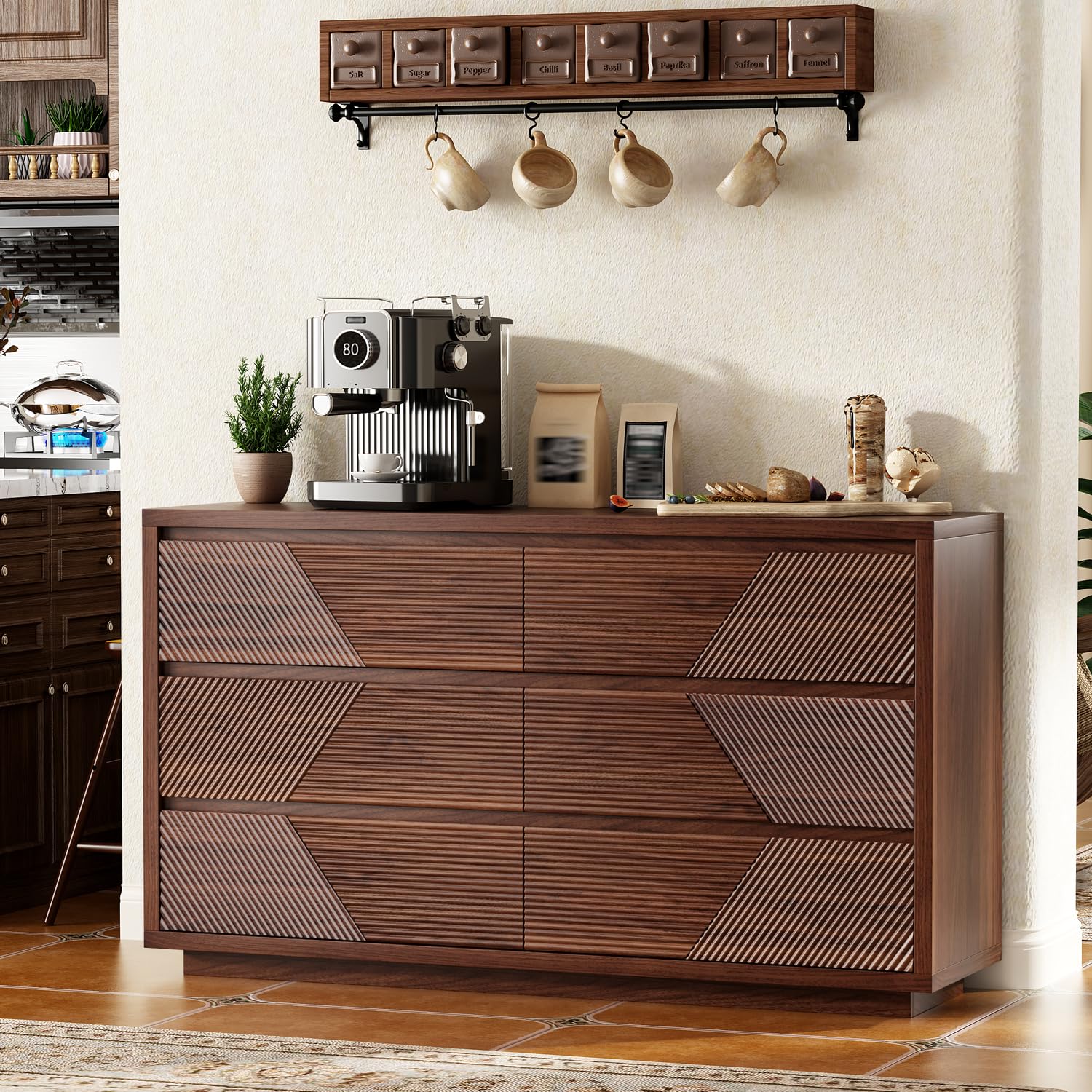 6-Drawer Dresser with Wide Tabletop