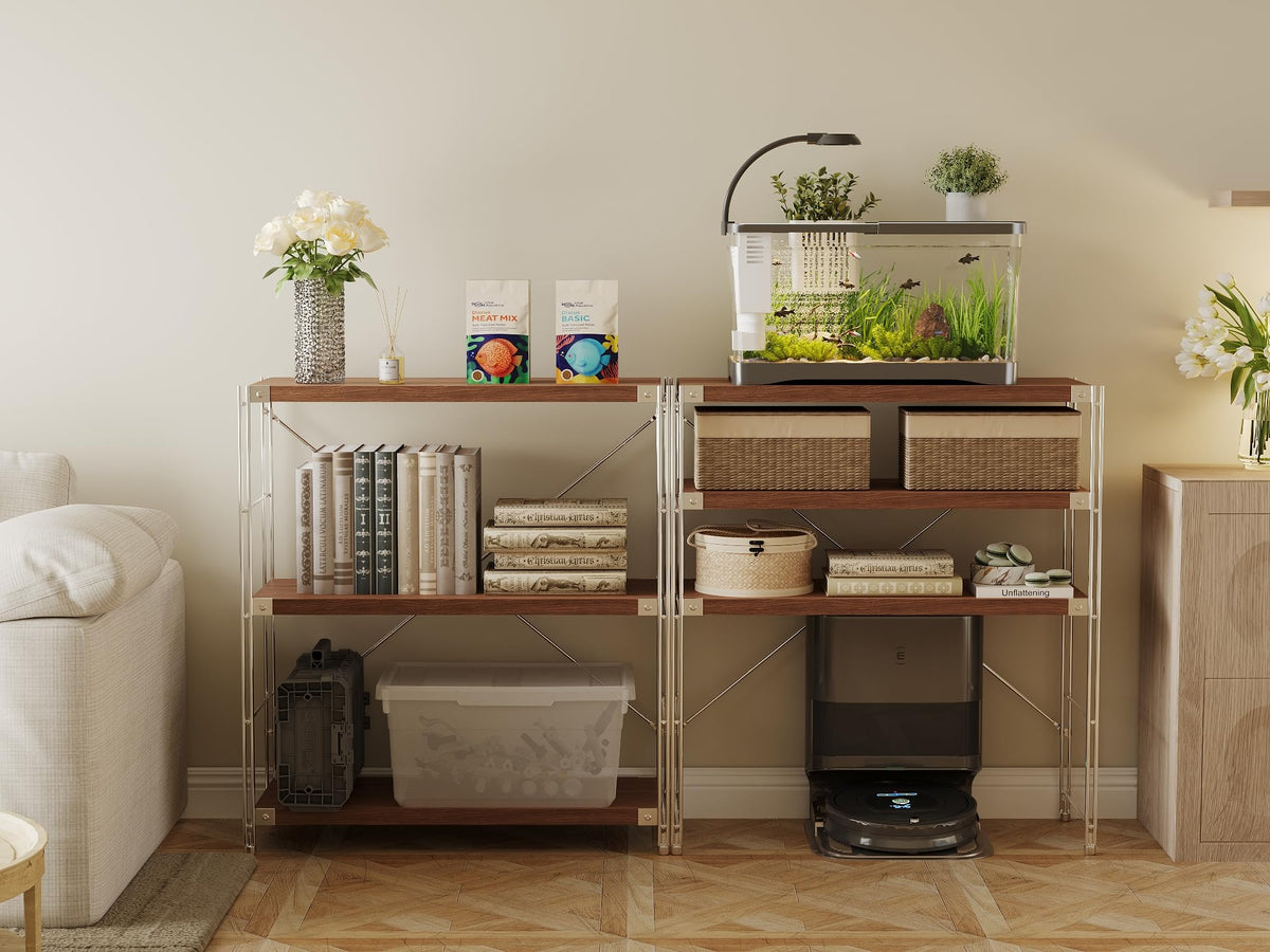 3-Tier Adjustable Industrial Bookshelf
