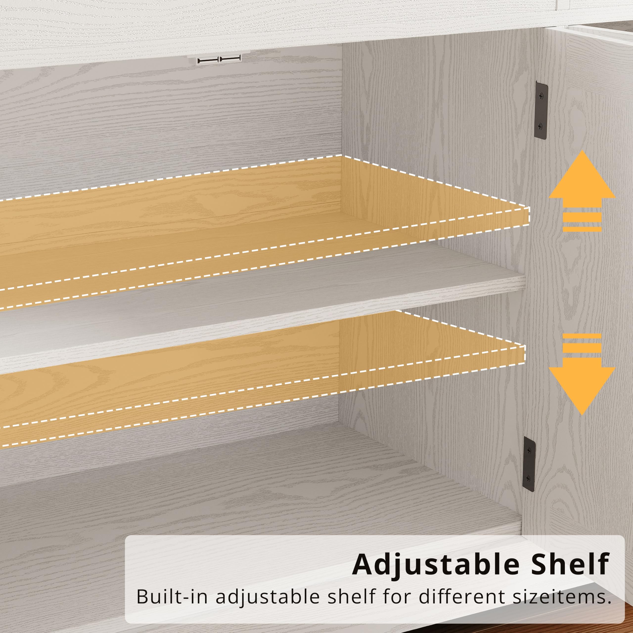 Farmhouse Buffet Cabinet with Drawers & Doors
