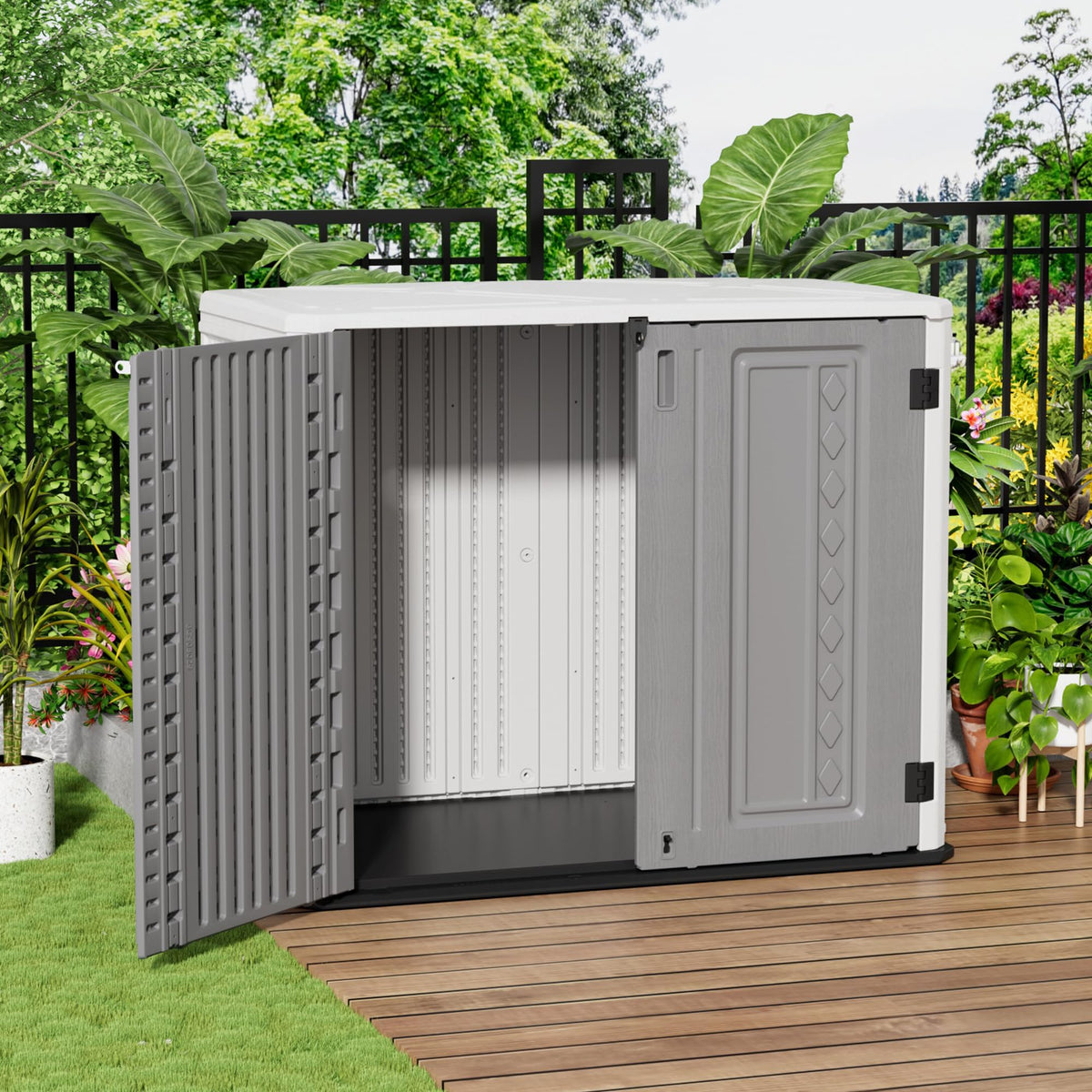 Lockable Resin Outdoor Storage Shed