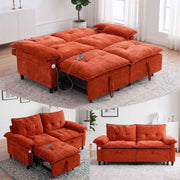 Chenille Loveseat Sleeper Sofa