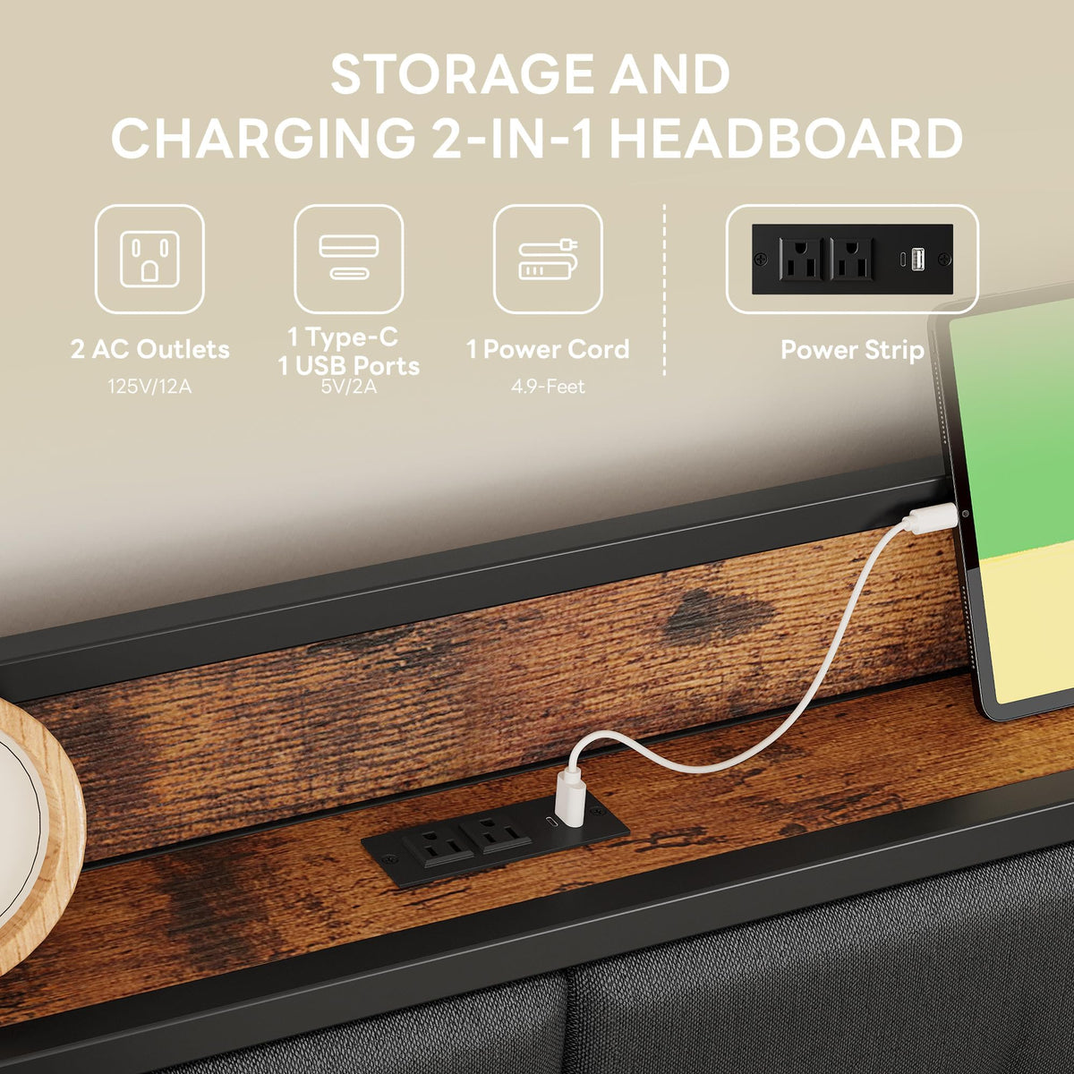 LIKIMIO Twin Daybed with Trundle, Day Bed with Charging Station