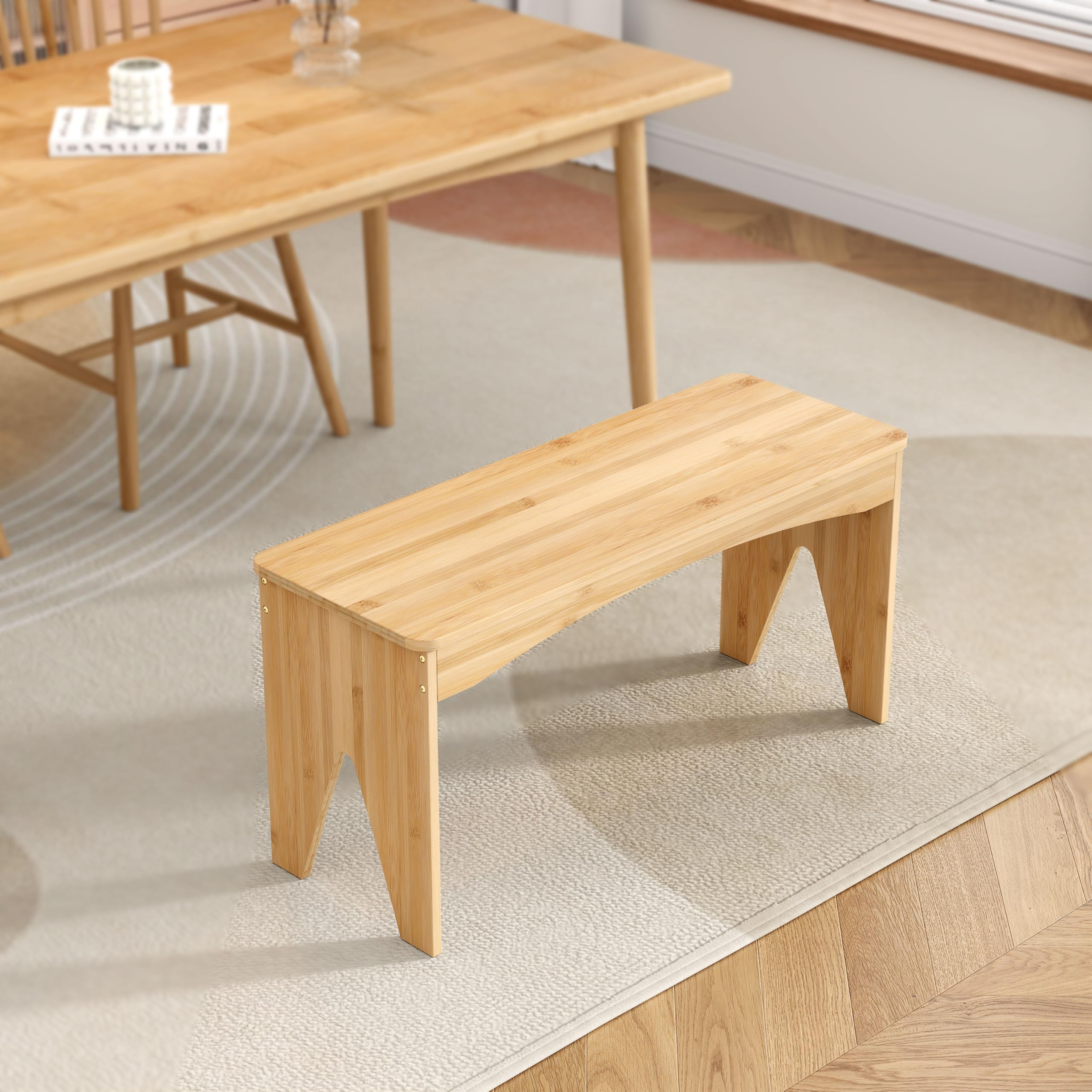 Bamboo Dining Bench – 35.4" Indoor Seat