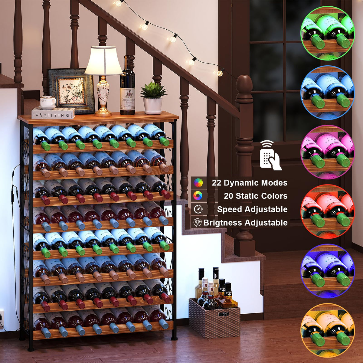 Freestanding LED Wine Rack