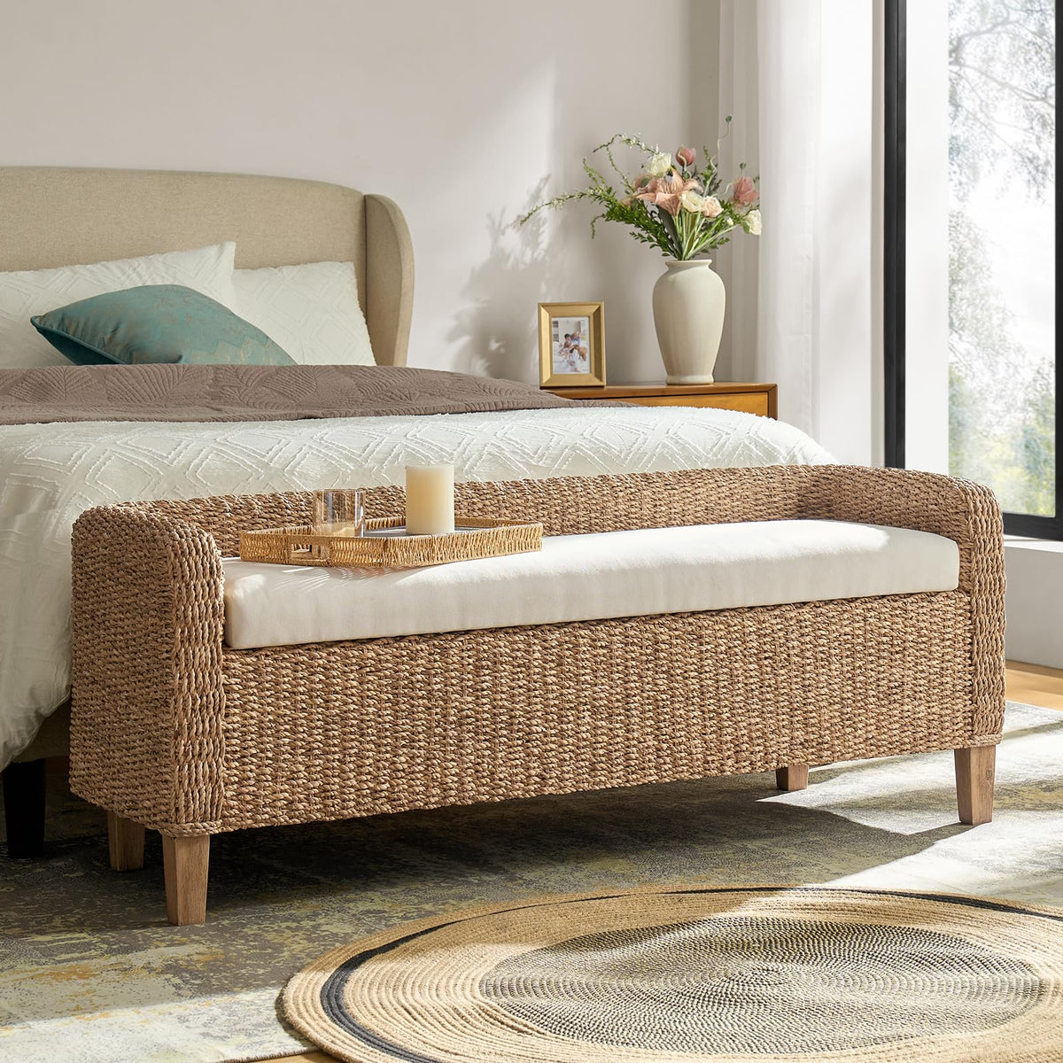 Woven Storage Bench
