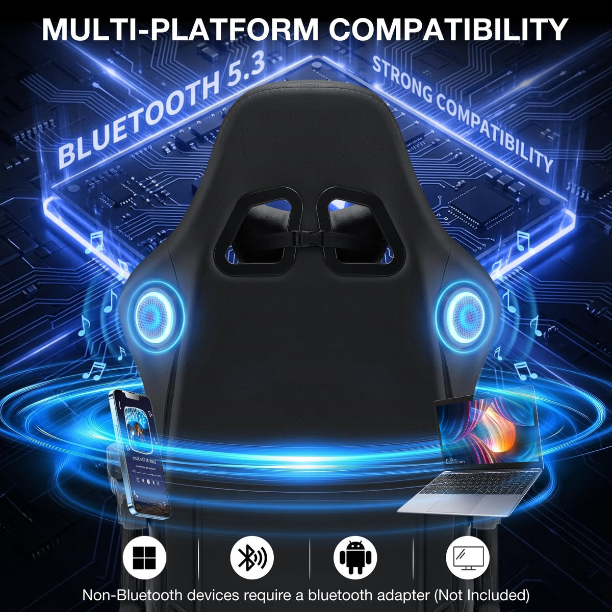 Massage Gaming Chair with Speakers