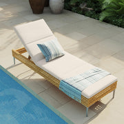 Adjustable Wicker Chaise Lounge
