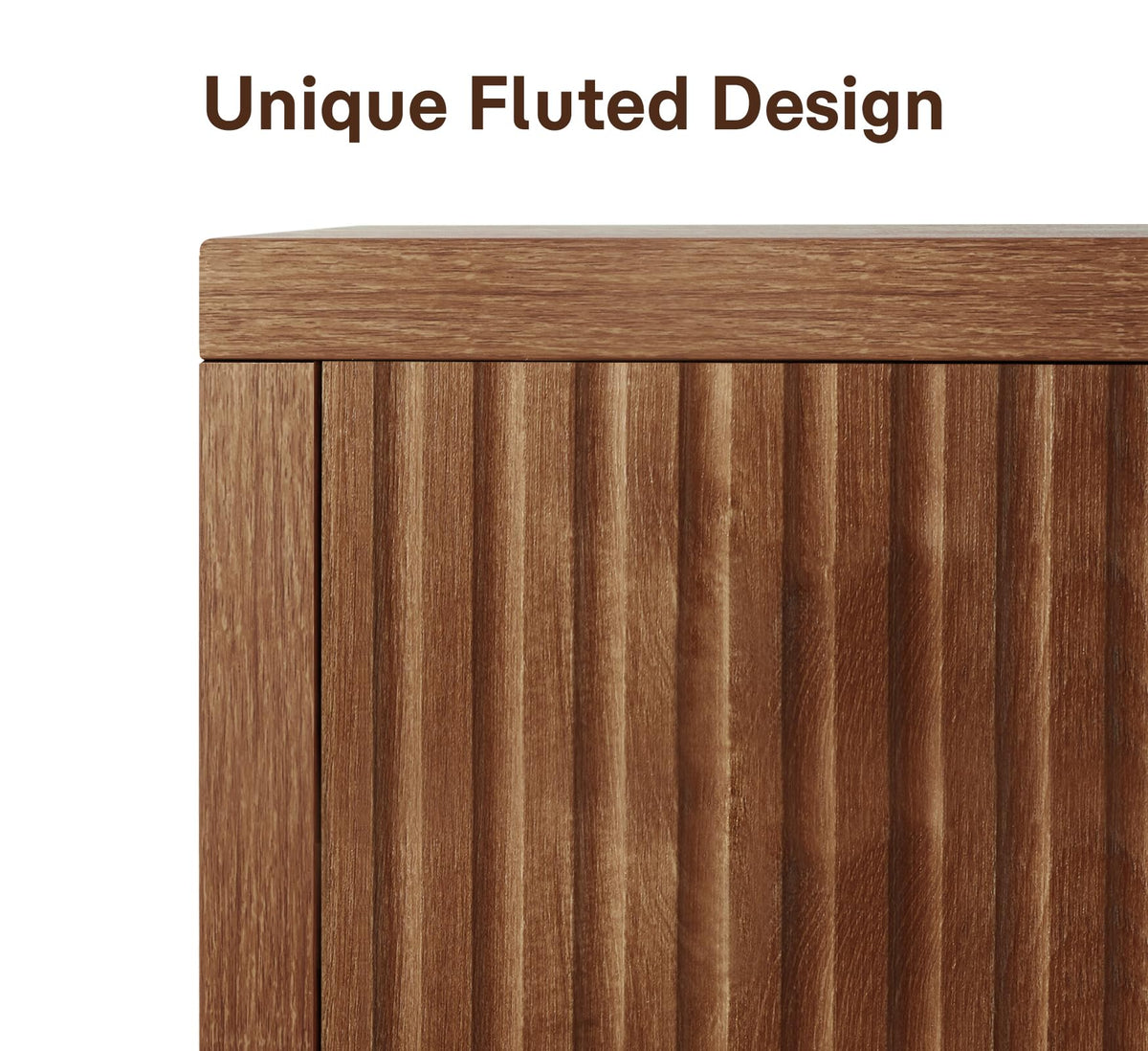 Espresso Fluted Sideboard Cabinet