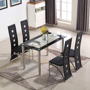 5-Piece Glass Dining Table Set