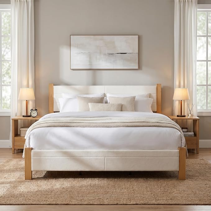 Queen Upholstered Platform Bed